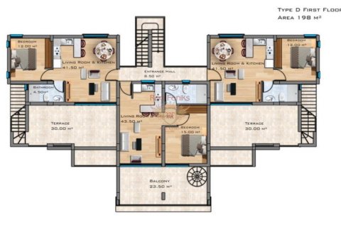 آپارتمان در  فاماگوستا ، امارات متحده عربی 1 خوابه ، 50 متر مربع.  شماره 48009 - 10