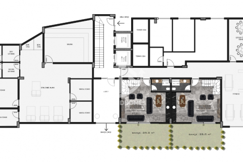 آپارتمان در  Oba ، امارات متحده عربی 1 خوابه ، 47 متر مربع.  شماره 43195 - 23