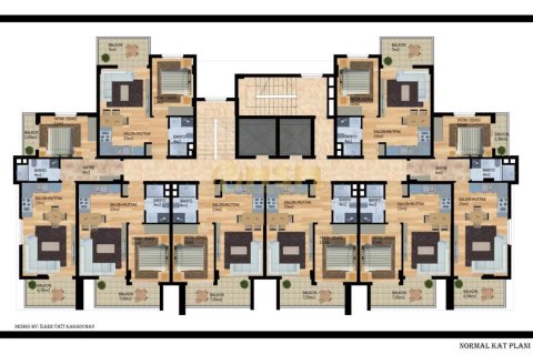 آپارتمان در  Alanya ، امارات متحده عربی 1 خوابه ، 55 متر مربع.  شماره 48225 - 20