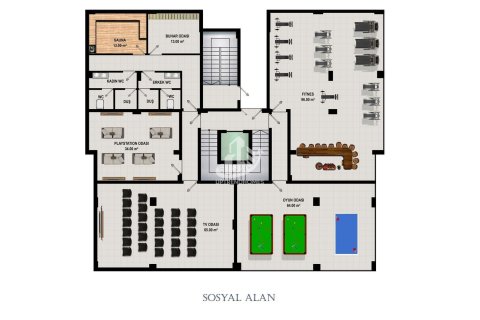 آپارتمان در  Oba ، امارات متحده عربی 3 خوابه ، 201 متر مربع.  شماره 49029 - 13