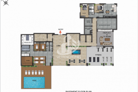 آپارتمان در  Avsallar ، امارات متحده عربی 1 خوابه ، 56 متر مربع.  شماره 49978 - 17