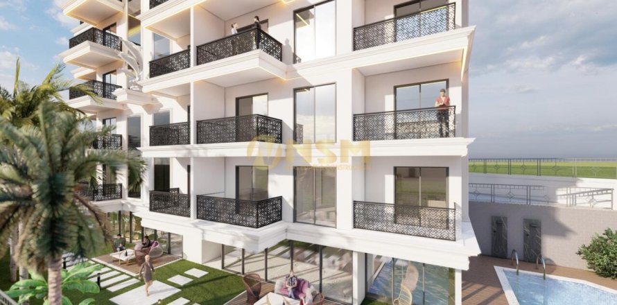 آپارتمان در  Alanya ، امارات متحده عربی 1 خوابه ، 56 متر مربع.  شماره 48258