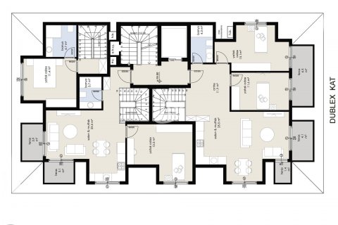 آپارتمان در  Avsallar ، امارات متحده عربی 1 خوابه ، 55 متر مربع.  شماره 49031 - 11