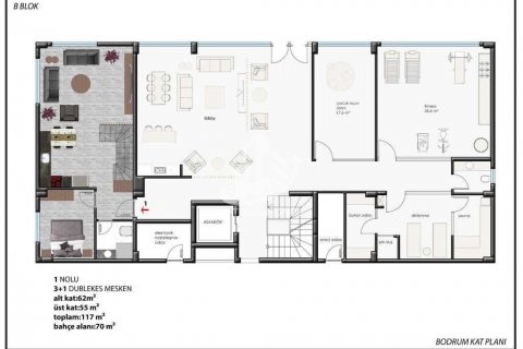 آپارتمان در  Oba ، امارات متحده عربی 1 خوابه ، 50 متر مربع.  شماره 48668 - 29