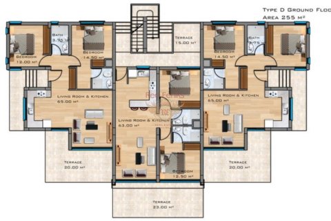 آپارتمان در  فاماگوستا ، امارات متحده عربی 1 خوابه ، 50 متر مربع.  شماره 48009 - 11