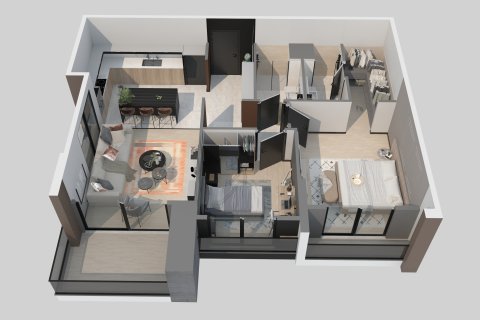 آپارتمان در  Mersin ، امارات متحده عربی 2 خوابه ، 110 متر مربع.  شماره 50099 - 20