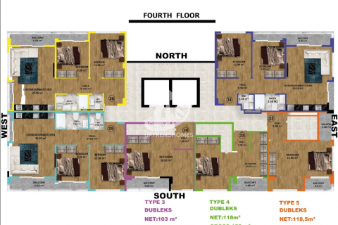 آپارتمان در  Alanya ، امارات متحده عربی 2 خوابه ، 73 متر مربع.  شماره 36843 - 11