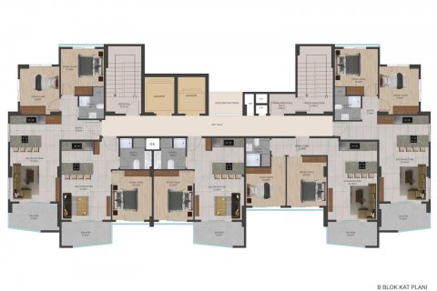 آپارتمان در  Mersin ، امارات متحده عربی 2 خوابه ، 59 متر مربع.  شماره 50254 - 5