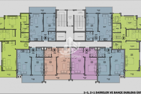 آپارتمان در  Avsallar ، امارات متحده عربی 1 خوابه ، 55 متر مربع.  شماره 16377 - 27