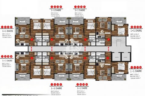 آپارتمان در  Alanya ، امارات متحده عربی 1 خوابه ، 50 متر مربع.  شماره 34870 - 27