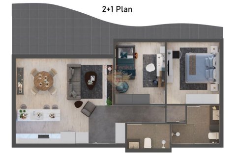 آپارتمان در  Girne ، امارات متحده عربی 2 خوابه ، 85 متر مربع.  شماره 48053 - 9
