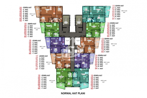 آپارتمان در  Avsallar ، امارات متحده عربی 1 خوابه ، 49 متر مربع.  شماره 42675 - 26