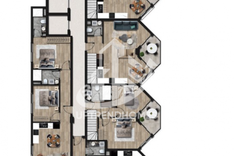 آپارتمان در  Alanya ، امارات متحده عربی 1 خوابه ، 53 متر مربع.  شماره 33829 - 26