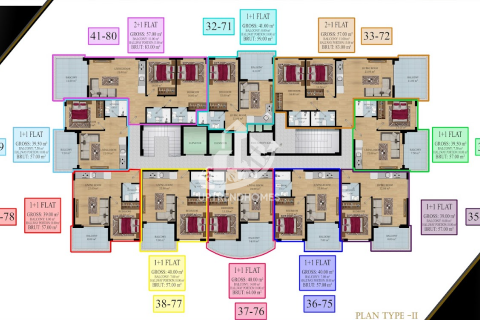 آپارتمان در  Avsallar ، امارات متحده عربی 1 خوابه ، 57 متر مربع.  شماره 31654 - 16