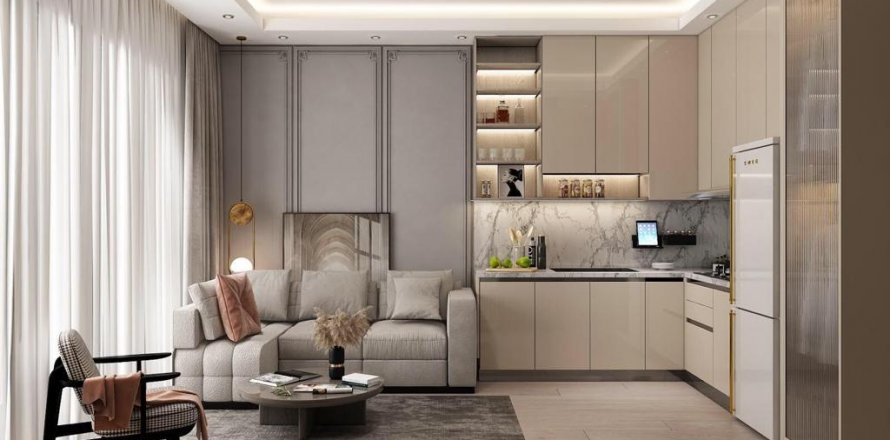 آپارتمان در  Mersin ، امارات متحده عربی 1 خوابه ، 62 متر مربع.  شماره 50276
