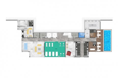 آپارتمان در  Alanya ، امارات متحده عربی 1 خوابه ، 50 متر مربع.  شماره 48299 - 11
