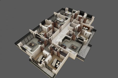 آپارتمان در  Alanya ، امارات متحده عربی 2 خوابه ، 109 متر مربع.  شماره 47550 - 13