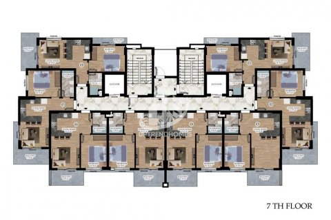 آپارتمان در  Konakli ، امارات متحده عربی 1 خوابه ، 55 متر مربع.  شماره 48666 - 15