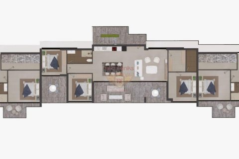آپارتمان در  Girne ، امارات متحده عربی 2 خوابه ، 107 متر مربع.  شماره 48059 - 23