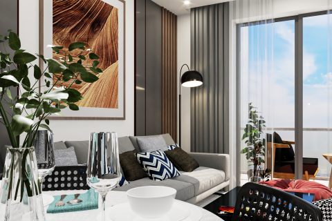 آپارتمان در  Avsallar ، امارات متحده عربی 1 خوابه ، 58.5 متر مربع.  شماره 48776 - 12