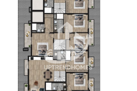 آپارتمان در  Alanya ، امارات متحده عربی 1 خوابه ، 53 متر مربع.  شماره 33829 - 27