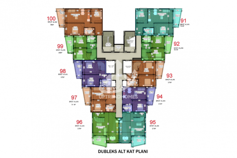 آپارتمان در  Avsallar ، امارات متحده عربی 1 خوابه ، 49 متر مربع.  شماره 42675 - 24