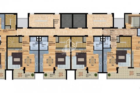 آپارتمان در  Avsallar ، امارات متحده عربی 1 خوابه ، 55 متر مربع.  شماره 48145 - 22