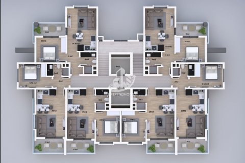 آپارتمان در  Gazipasa ، امارات متحده عربی 1 خوابه ، 48 متر مربع.  شماره 47802 - 24