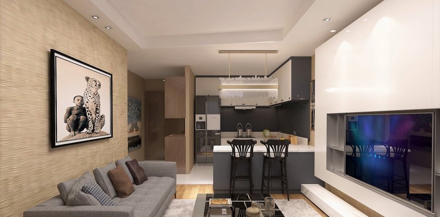 آپارتمان در  Mersin ، امارات متحده عربی 2 خوابه ، 107 متر مربع.  شماره 49789