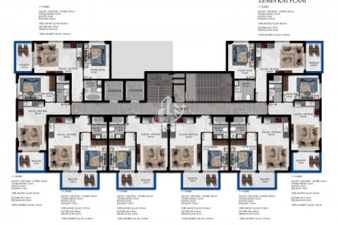 آپارتمان در  Avsallar ، امارات متحده عربی 1 خوابه ، 54 متر مربع.  شماره 54200 - 16