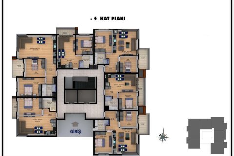 آپارتمان در  Antalya ، امارات متحده عربی 2 خوابه ، 74 متر مربع.  شماره 53614 - 10