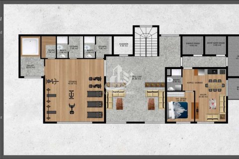 آپارتمان در  Oba ، امارات متحده عربی 1 خوابه ، 52 متر مربع.  شماره 52892 - 28