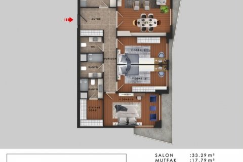 آپارتمان در  Istanbul ، امارات متحده عربی 3 خوابه ، 189 متر مربع.  شماره 53038 - 26