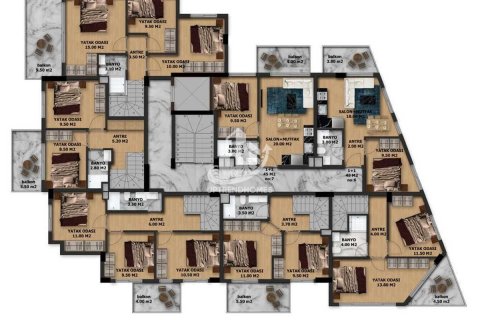 آپارتمان در  Alanya ، امارات متحده عربی 1 خوابه ، 45 متر مربع.  شماره 54746 - 15