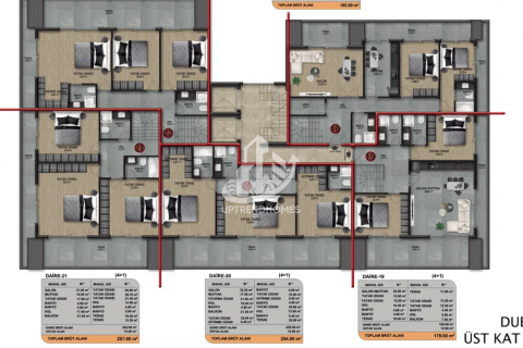 آپارتمان در  Oba ، امارات متحده عربی 1 خوابه ، 46 متر مربع.  شماره 47018 - 24