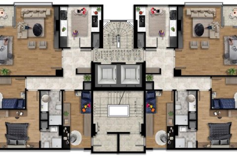 آپارتمان در Kadikoy، در Bahar Residence Istanbul ، امارات متحده عربی 3 خوابه ، 140 متر مربع.  شماره 54162 - 5