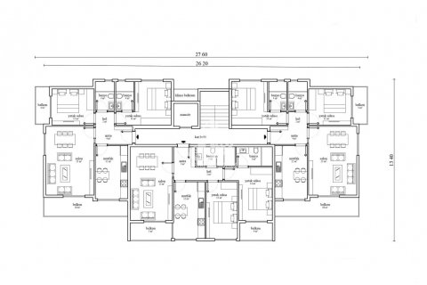 آپارتمان در  Oba ، امارات متحده عربی 2 خوابه ، 100 متر مربع.  شماره 52482 - 12