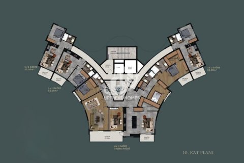 آپارتمان در  Mahmutlar ، امارات متحده عربی 1 خوابه ، 53 متر مربع.  شماره 39948 - 20