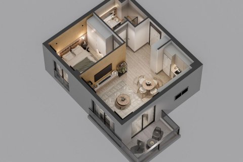 آپارتمان در  Antalya ، امارات متحده عربی 1 خوابه ، 74 متر مربع.  شماره 53570 - 25