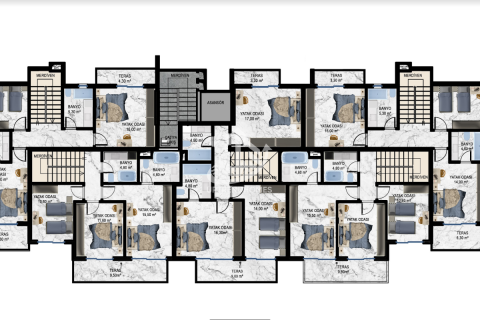 آپارتمان در  Kestel ، امارات متحده عربی 1 خوابه ، 60 متر مربع.  شماره 34873 - 26