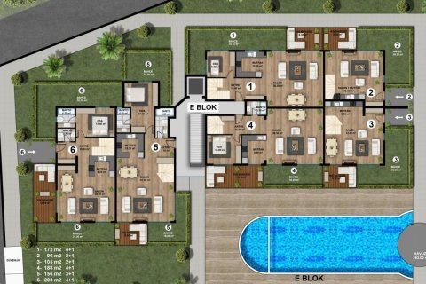 آپارتمان در  Antalya ، امارات متحده عربی 2 خوابه ، 107 متر مربع.  شماره 52871 - 19
