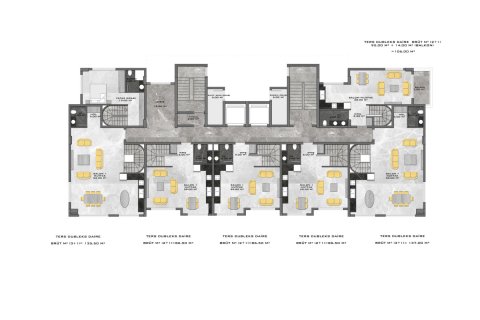 آپارتمان در  Alanya ، امارات متحده عربی 1 خوابه ، 51 متر مربع.  شماره 52296 - 18