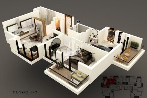 آپارتمان در  Mahmutlar ، امارات متحده عربی 1 خوابه ، 50 متر مربع.  شماره 51694 - 8