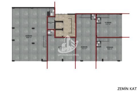 آپارتمان در  Oba ، امارات متحده عربی 1 خوابه ، 46 متر مربع.  شماره 47018 - 20