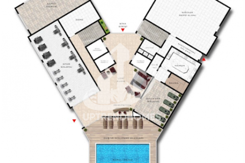 آپارتمان در  Mahmutlar ، امارات متحده عربی 1 خوابه ، 58 متر مربع.  شماره 29409 - 29