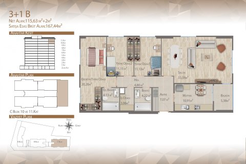 آپارتمان در  Istanbul ، امارات متحده عربی 3 خوابه ، 163 متر مربع.  شماره 51410 - 9