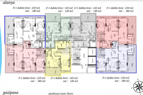 آپارتمان در  Mahmutlar ، امارات متحده عربی 1 خوابه ، 61 متر مربع.  شماره 34872 - 24