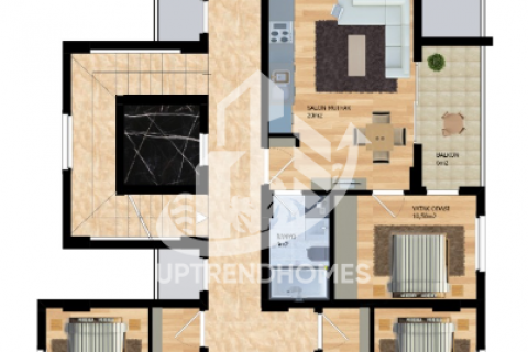 آپارتمان در  Mahmutlar ، امارات متحده عربی 1 خوابه ، 55 متر مربع.  شماره 46913 - 17