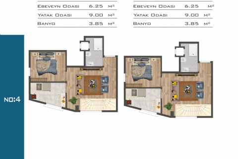 آپارتمان در  Istanbul ، امارات متحده عربی 2 خوابه ، 91 متر مربع.  شماره 51465 - 23