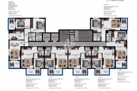 آپارتمان در  Avsallar ، امارات متحده عربی 1 خوابه ، 54 متر مربع.  شماره 54200 - 13